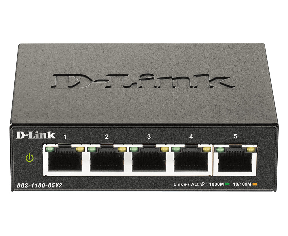 D-Link DGS-1100-05V2/E 5-Port Layer2 Gigabit Smart Sw