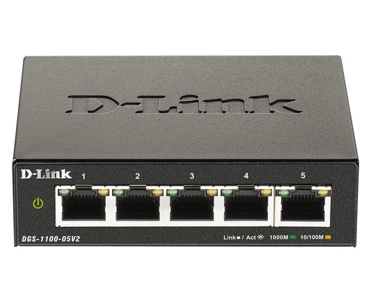 D-Link DGS-1100-05V2/E 5-Port Layer2 Gigabit Smart Sw