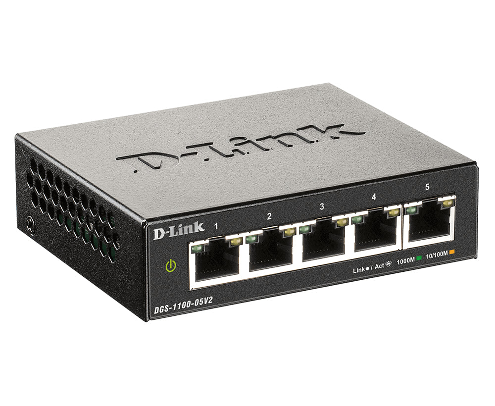 D-Link DGS-1100-05V2/E 5-Port Layer2 Gigabit Smart Sw