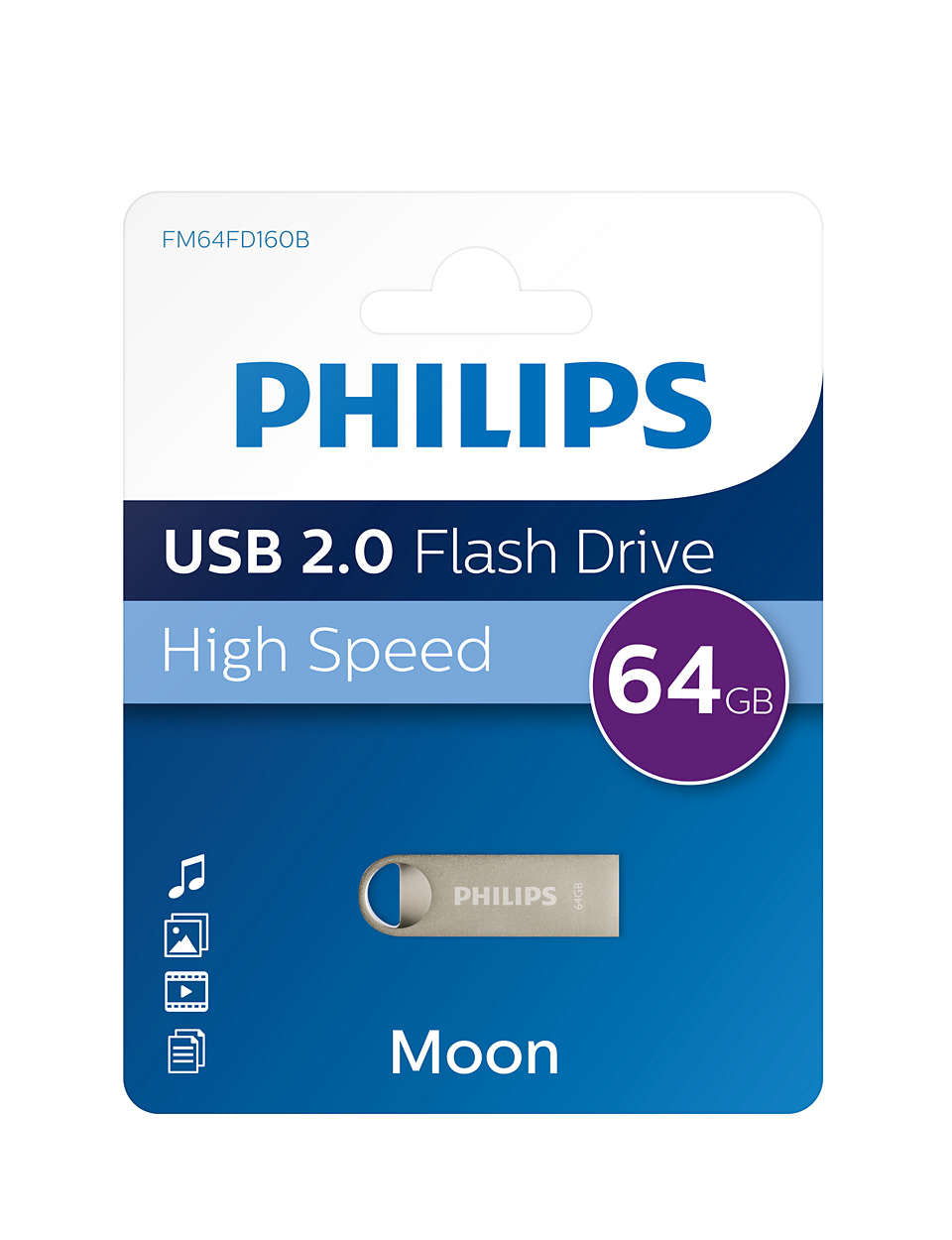 Philips USB 2.0             64GB Moon Vintage Silver