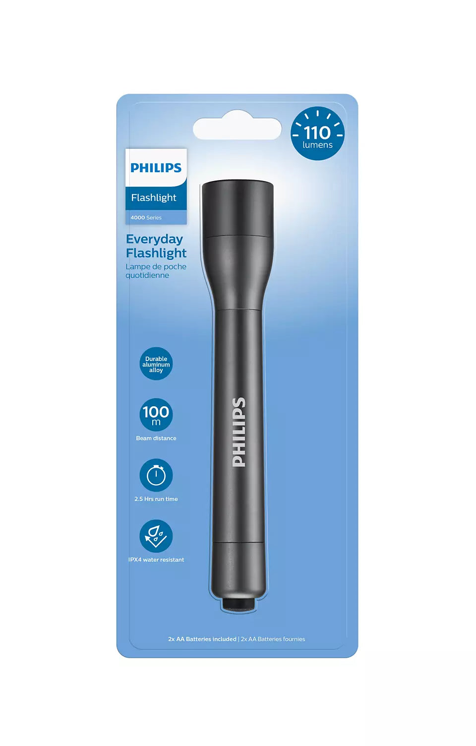 Philips Flashlight LED Taschenlampe 110 Lumen IPX4