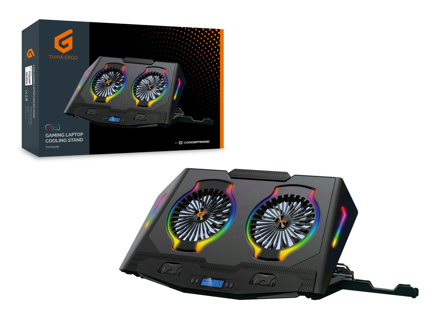 Conceptronic THYIA02B ERGO Gaming-Notebook Cooling Pad