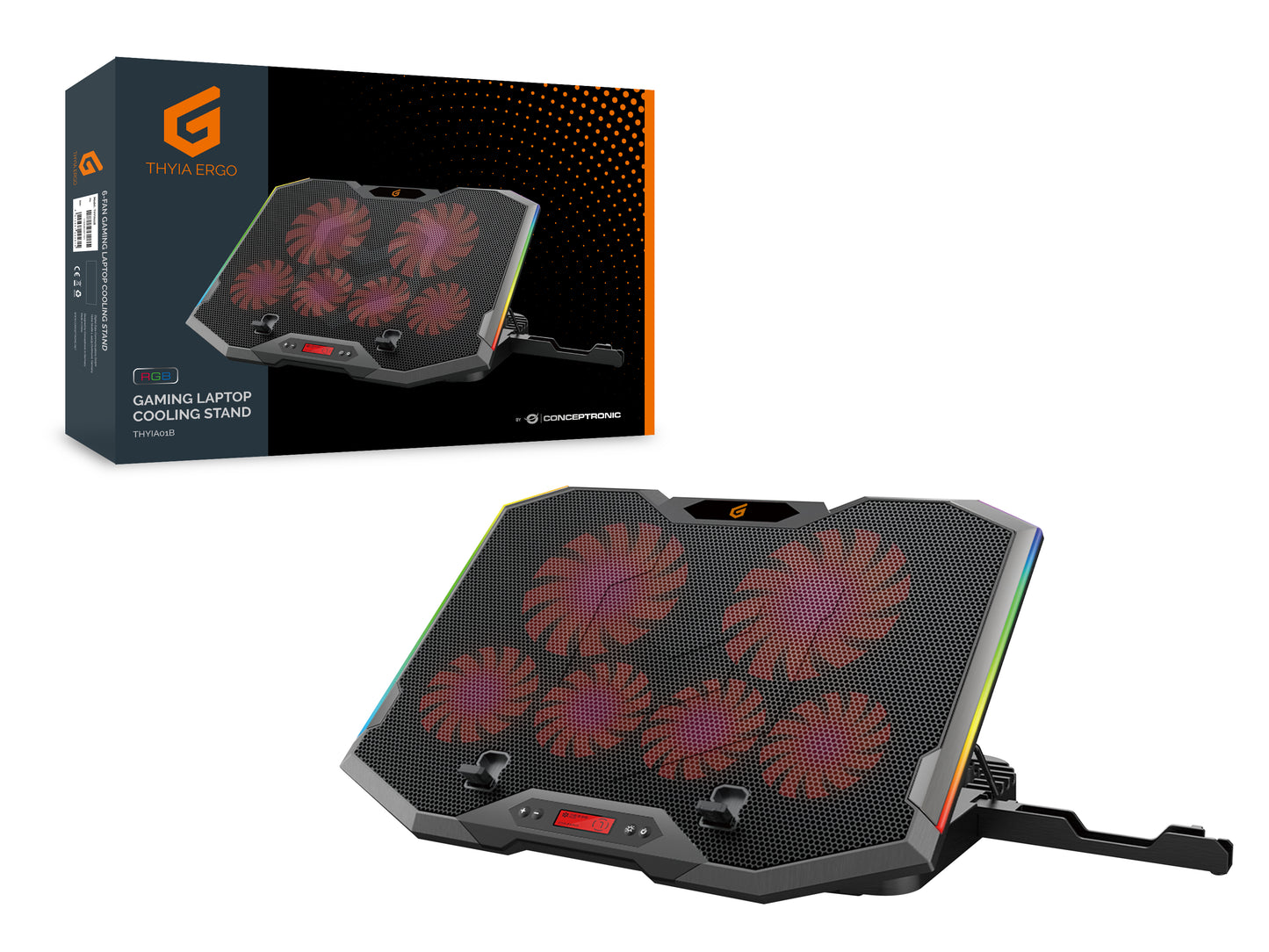 Conceptronic THYIA01B ERGO Gaming-Notebook Cooling Pad