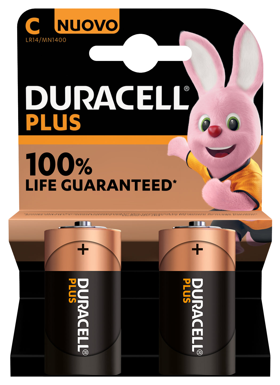 1x2 Duracell Plus Baby C MN1400 LR14 1,5V