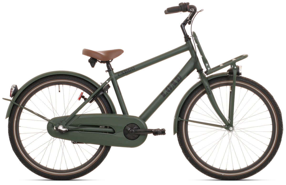 Kinderfiets Bikefun Load 24 inch met Nexus 3 versnelling/remnaaf - Kaki Mat Groen