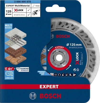 Bosch EXPERT X-LOCK Multi Material 125 x 22,23 x 2,4 x 12