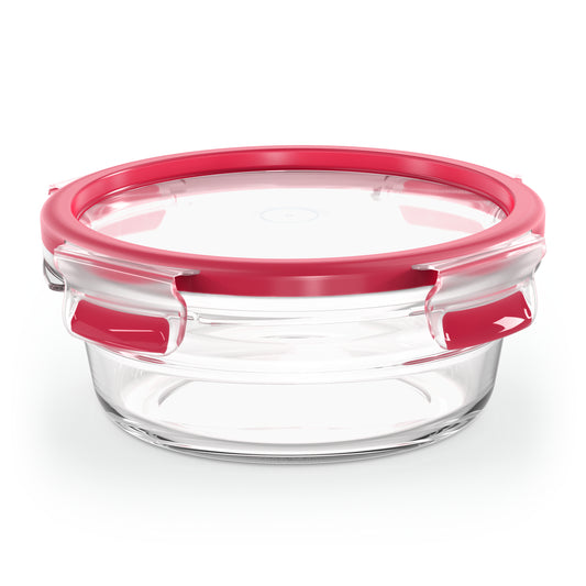 Emsa Clip&Close Glass Food Container 600 ml  red