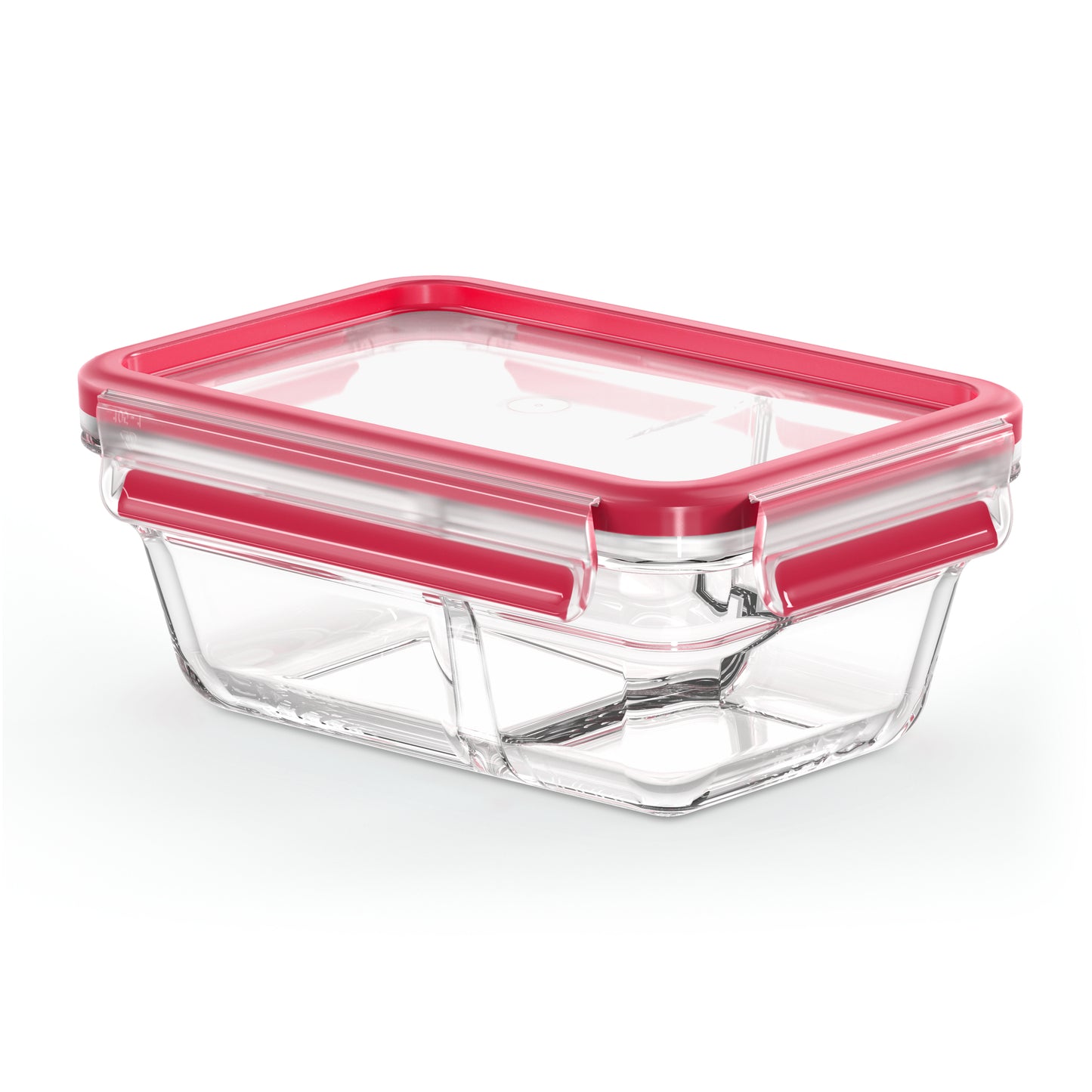 Emsa Clip&Close Glass Food Container 800 ml red