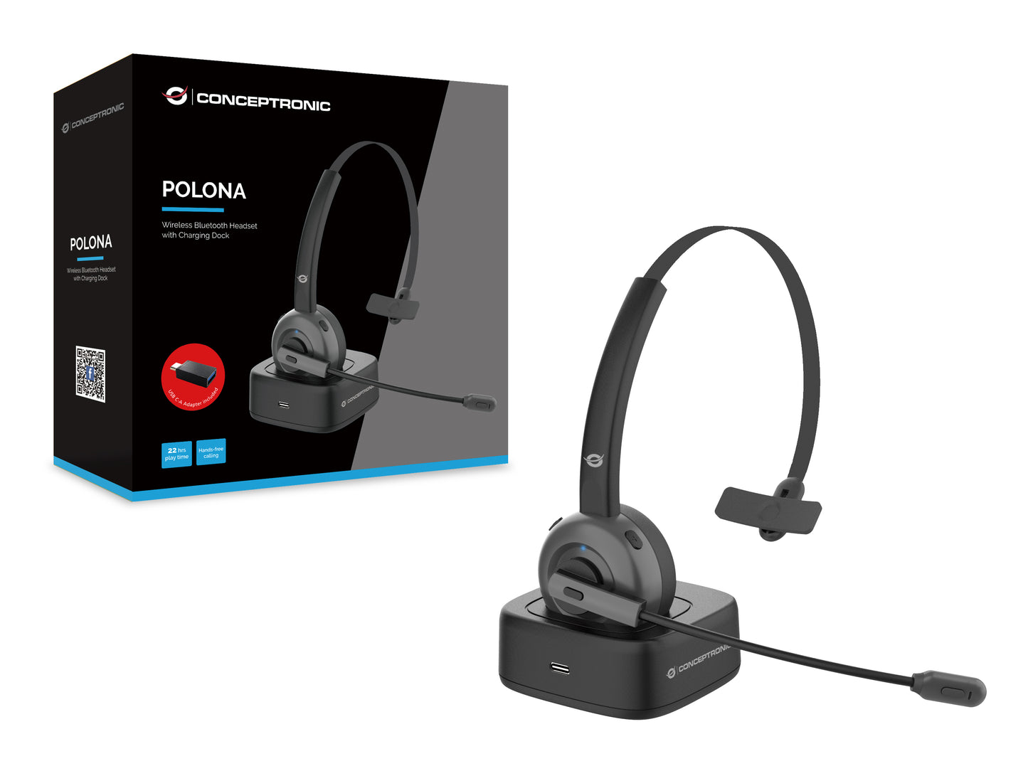 Conceptronic POLONA03BD Wireless Bluetooth-Headset
