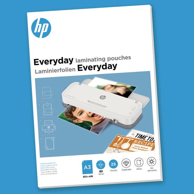HP Everyday Laminating Pouches A 3, 80 Micron, 25 pcs.