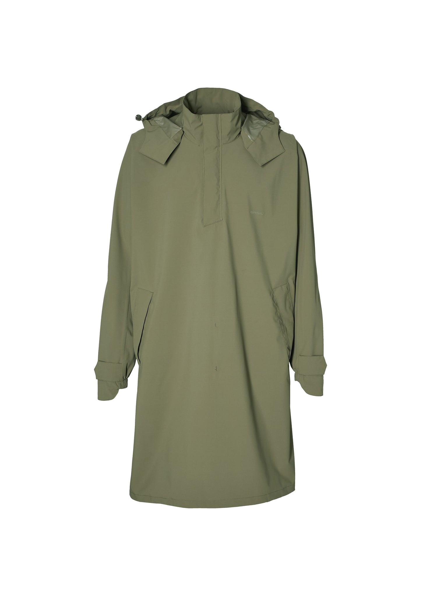 Basil poncho Mosse unisex Olive Green M/L