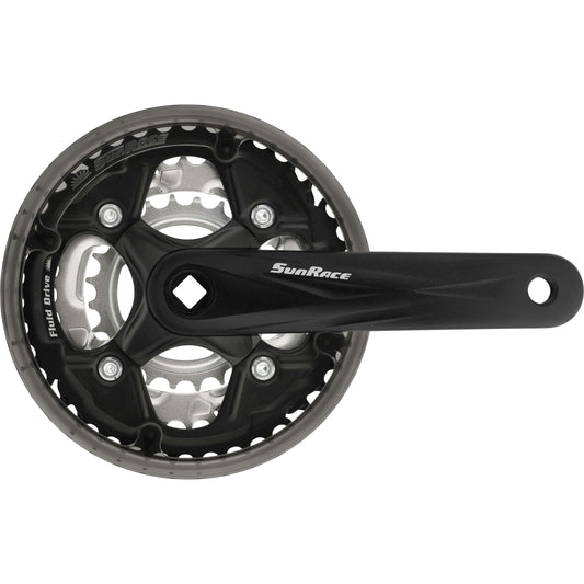 Sunrace crankstel M50 42/34/24 zwart