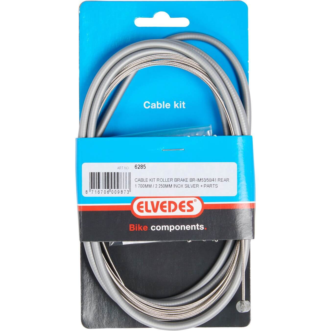 Elvedes remkabel achter Rollerbrake br-im41/50/53 zilver