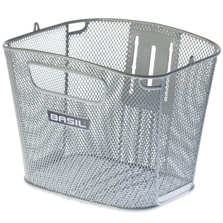 Basil mand Bold front FM 26L zilver 34x28x27cm