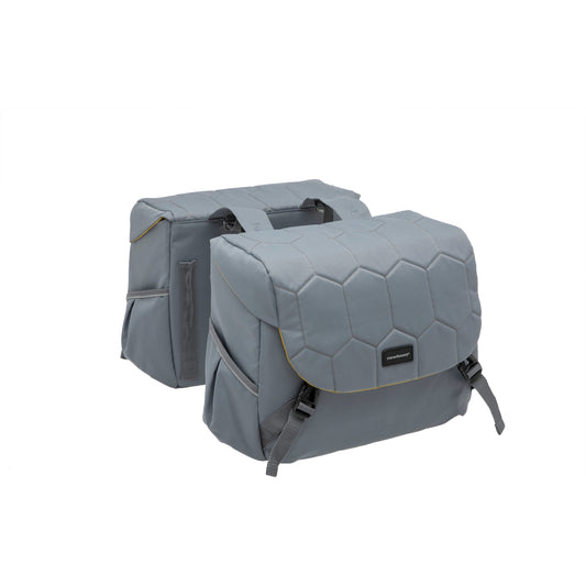 New Looxs fietstas dubbel Mondi Joy Quilted grey 38L
