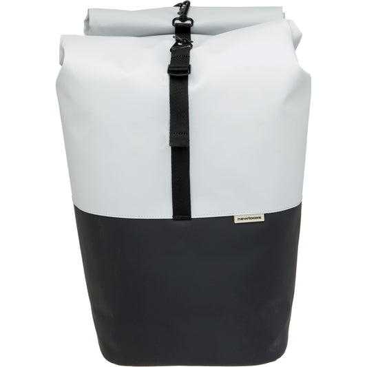 New Looxs fietstas dubbel Nyborg lichtgrijs/zwart 34L