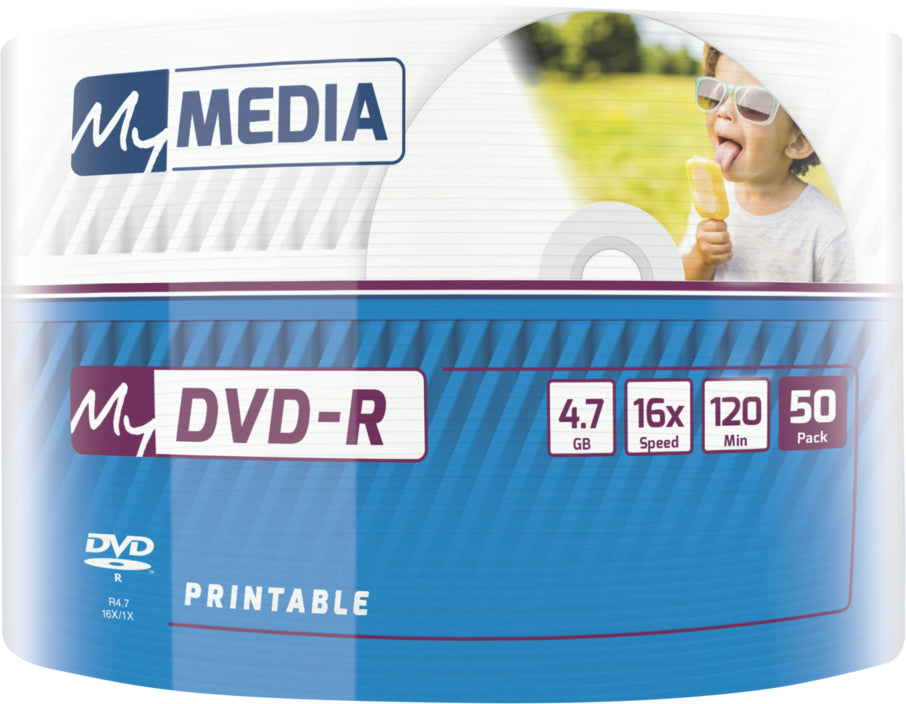 1x50 MyMedia DVD-R 4,7GB 16x Speed Printable Wrap