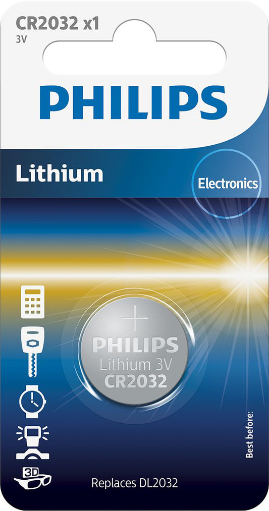 Philips Lithium 3.0V Knopfzelle CR2032