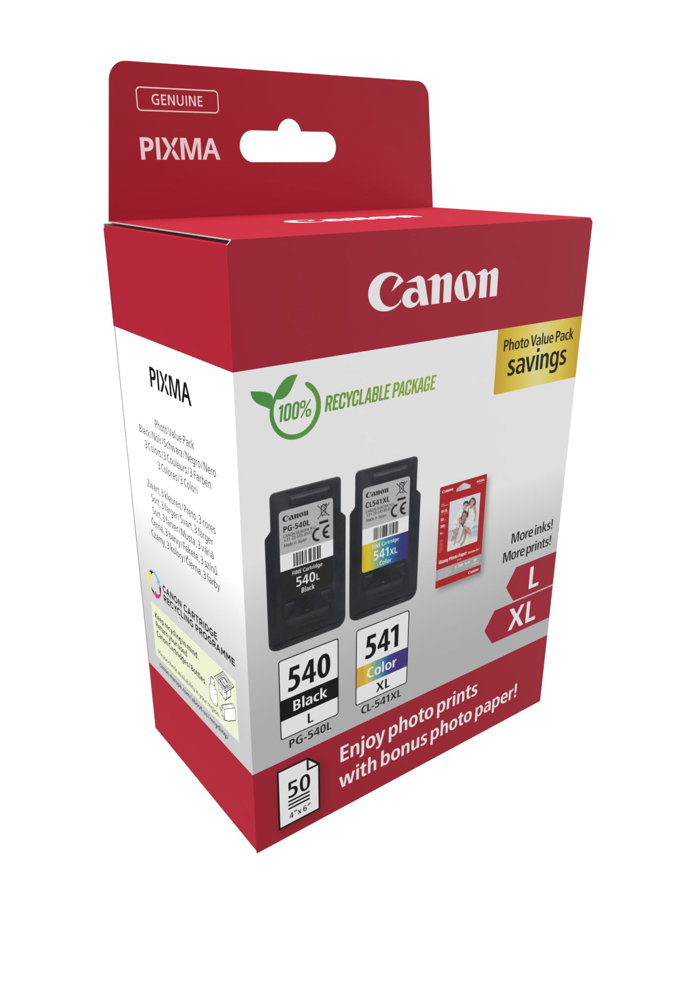 Canon PG-540 L / CL-541 XL Photo Value Pack