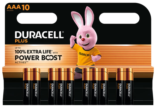 1x10 Duracell Plus Power Boost Micro MN2400 AAA LR03 1,5V