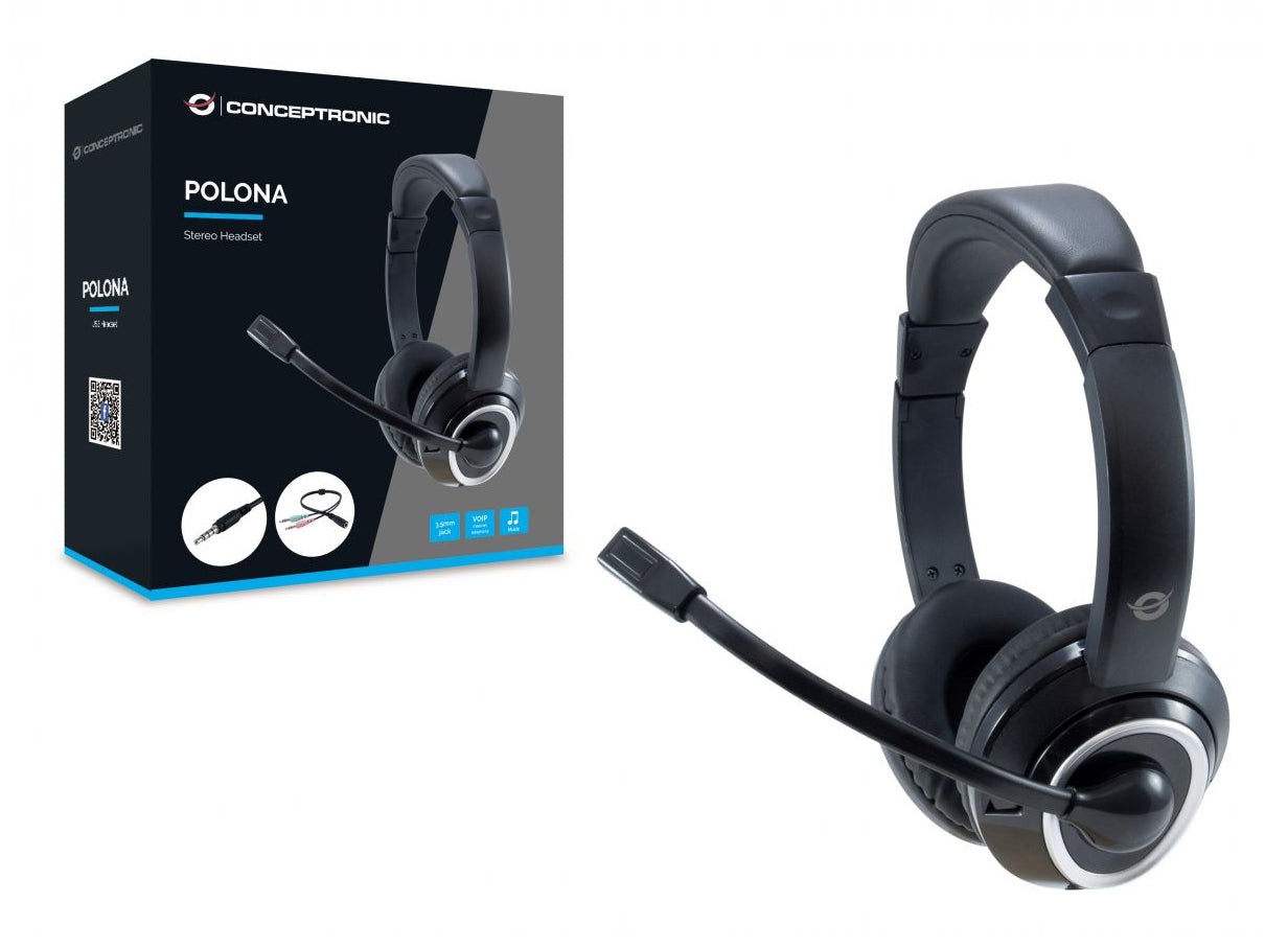 Conceptronic POLONA02BA Stereo-Headset