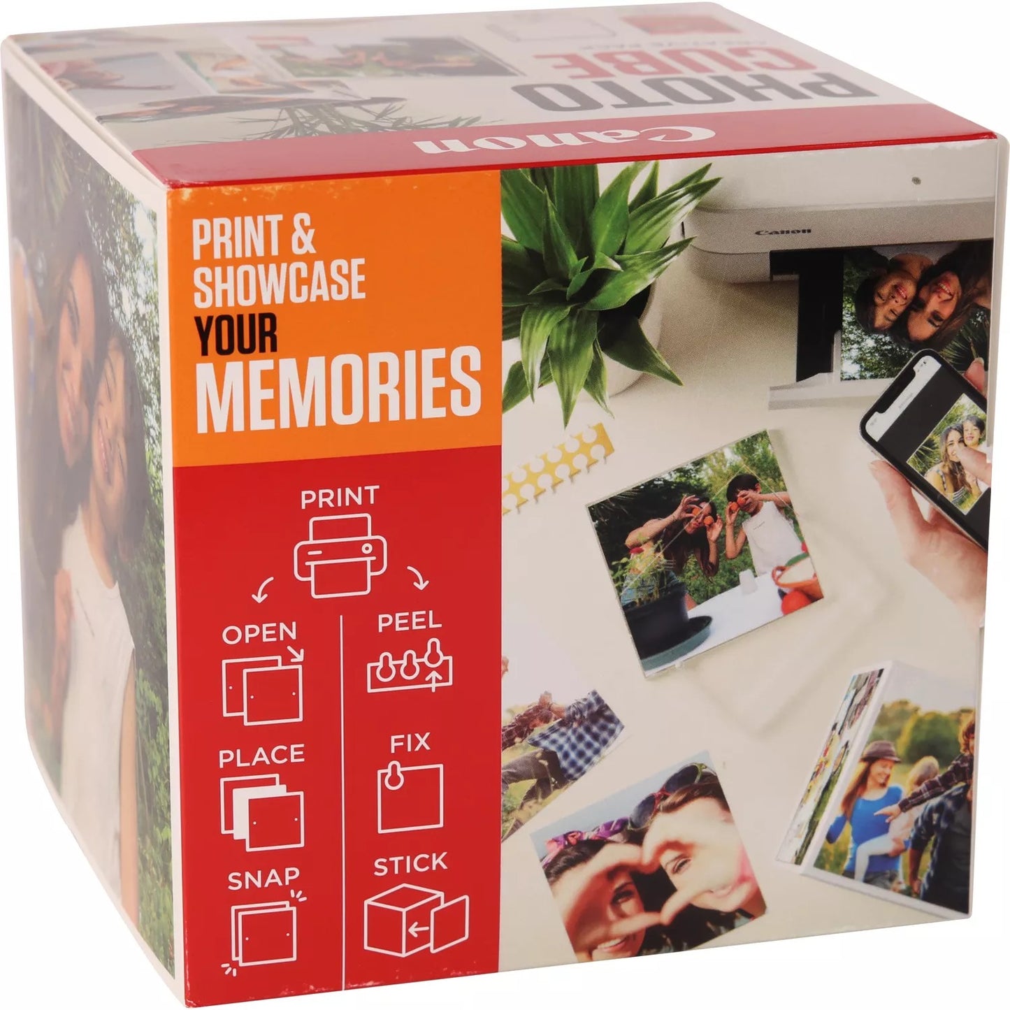Canon PP-201 13x13 cm Photo Cube Creative Pack White Orange 40 sh