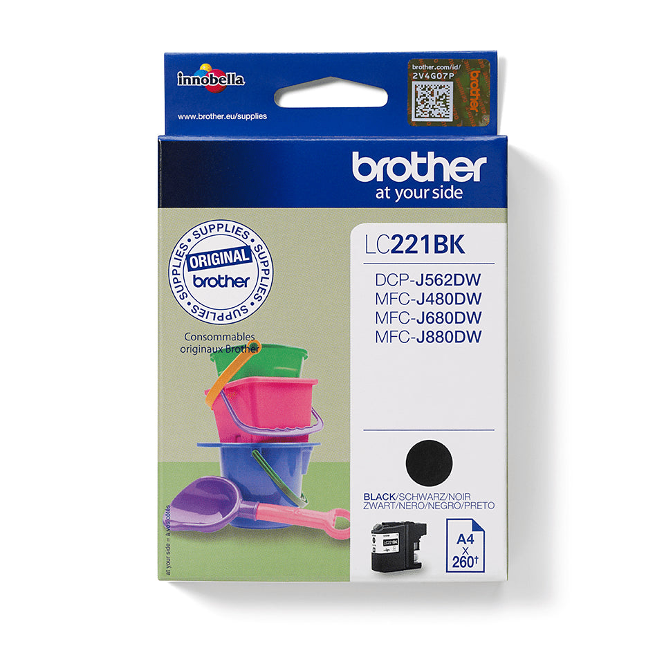 Brother LC-221 260P orig zwart