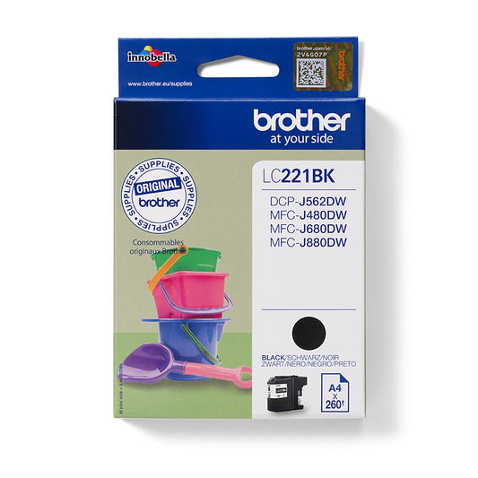 Brother LC-221 260P orig zwart