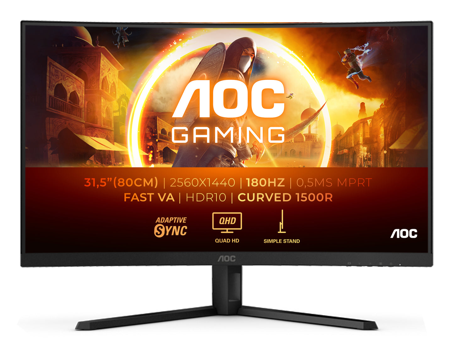 AOC CQ32G4VE 31.5 Inch WQHD Gaming Monitor