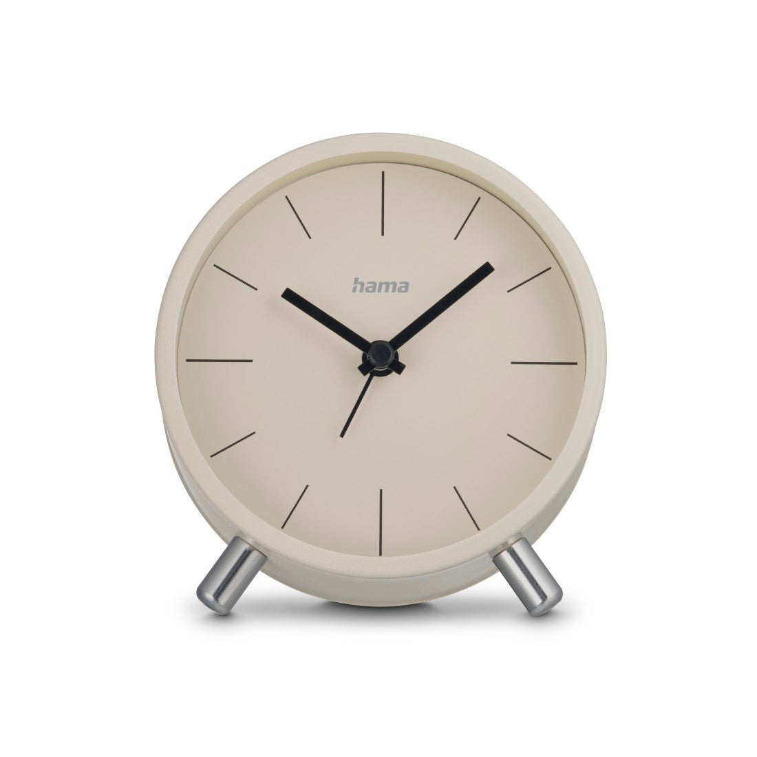 Hama Radio Clock Flores analogue w/o ticking, grey/beige   222229