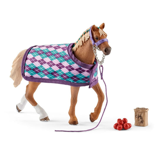 Schleich Horse Club        42360 English Thoroghbred with blanket