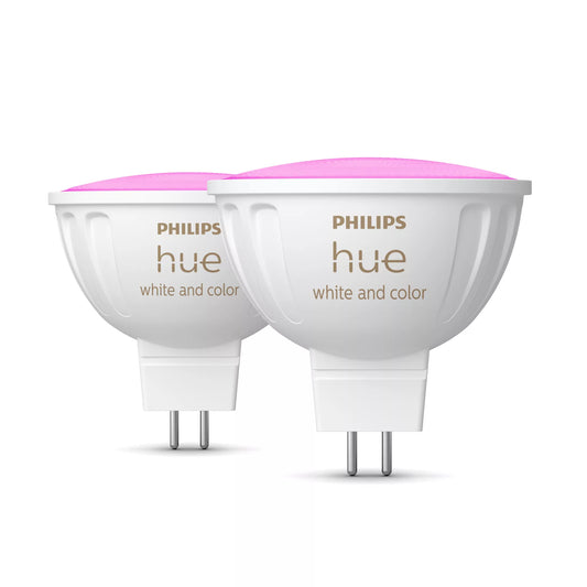 Philips Hue LED Lampe MR16 2pack Set 400lm White Color Amb.