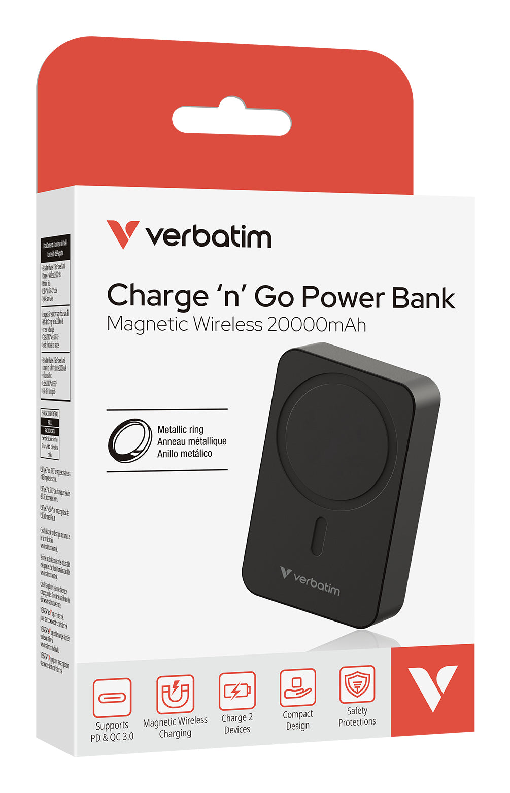 Verbatim Essential Power Bank magn.wirel. 20000mAh schw. 32223