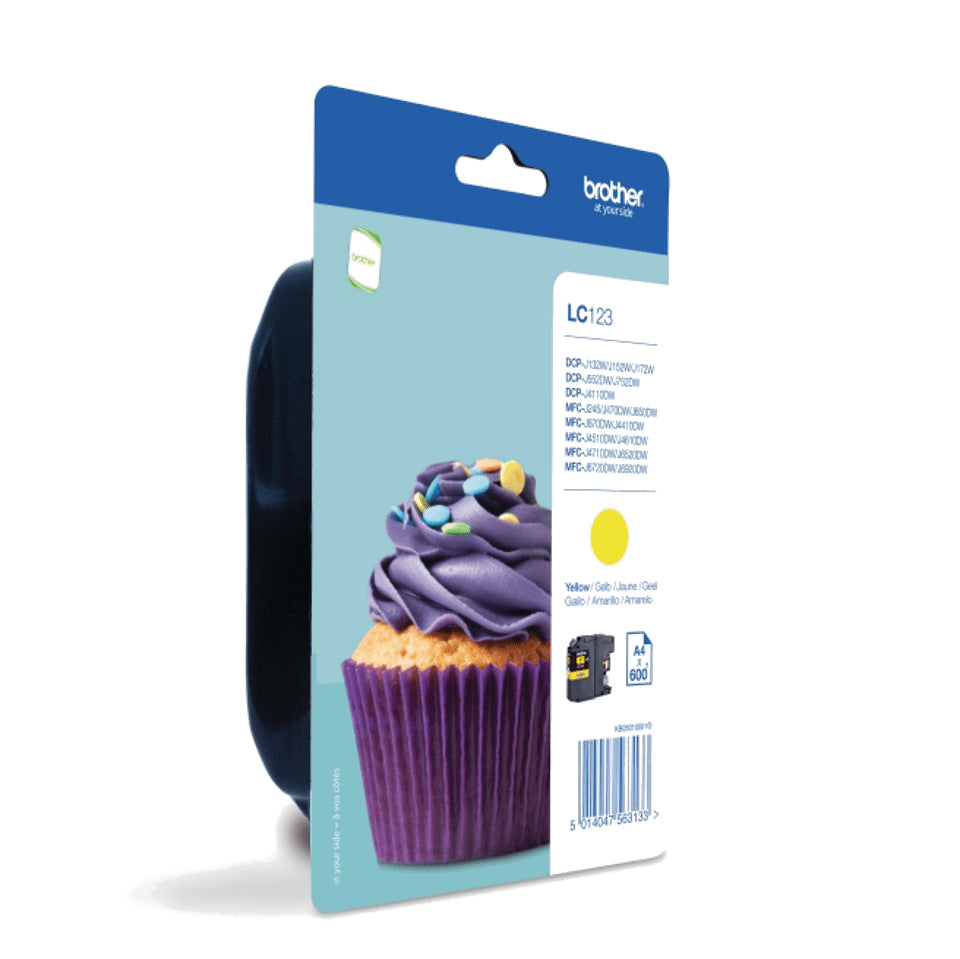 Brother LC-123 600P orig geel