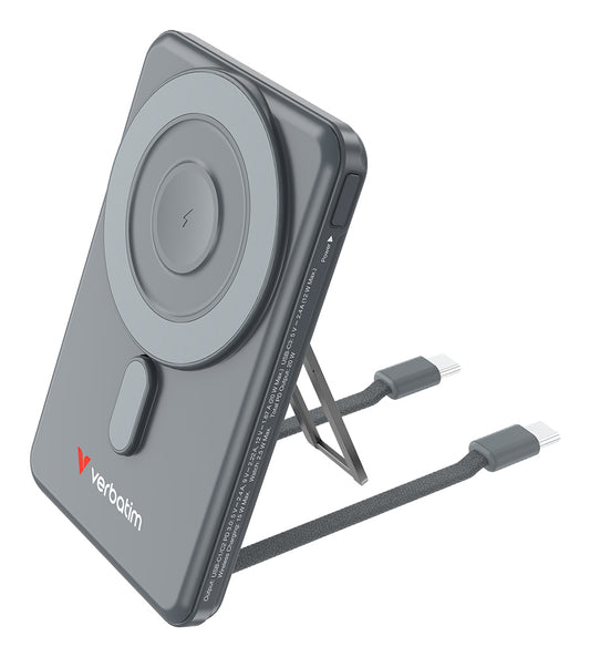 Verbatim Charge´n´Go 2C  5000mAh magn. PB grau inkl.2 Kabel 32251